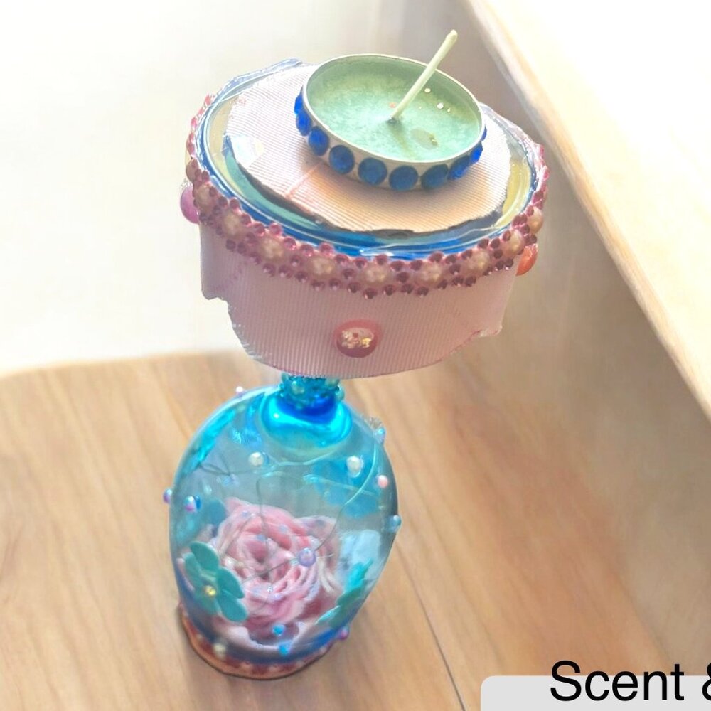 For your eyes only, Lamp style tealight holder (handmade)